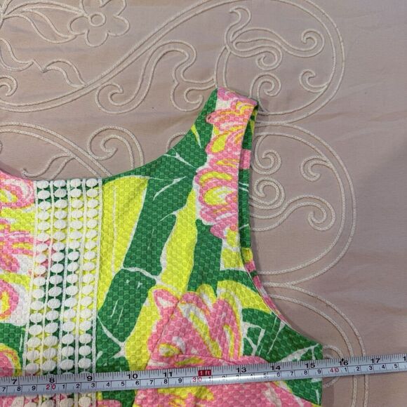 Lilly Pulitzer for Target Pink Flamingo Fan Dance Shift Dress Size 6 Sleeveless - Picture 12 of 13